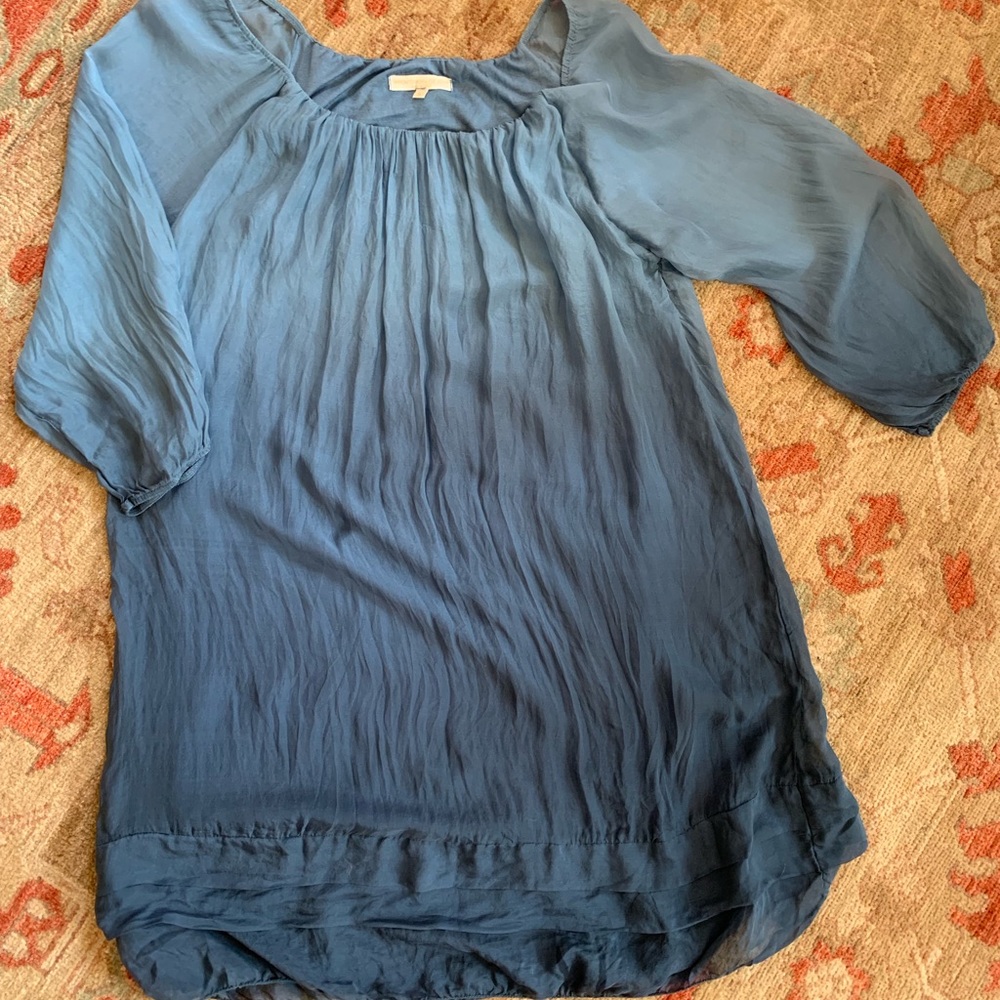 Prontomoda giusy Italy blue ombré dress